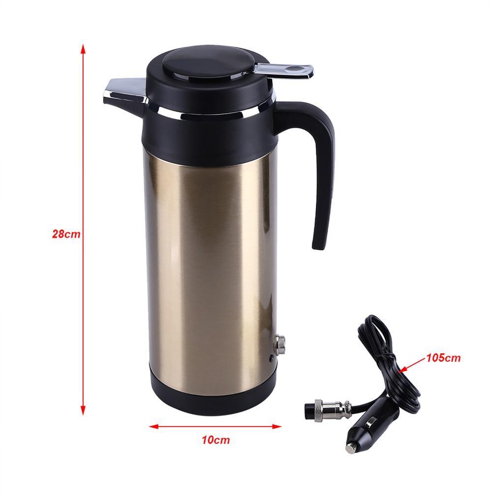 Rustless Steel Water Boiler 12V Thermal Kettle Anti-slip Electric Kettle  Self-driving Travel