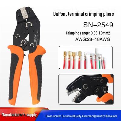 SN-2549 Crimping Pliers for Dupont and Bare Terminal Connectors, 0.08-1mm²