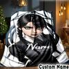 Custom Name Gothic Addams Blanket Bedding Blanket Picnic Blanket for Women Men, Throw Blankets for Couch Bed, Christmas and Halloween Gifts