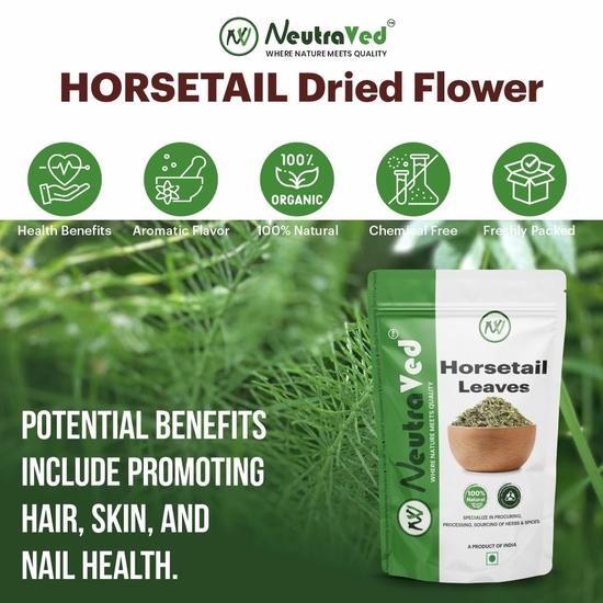 NeutraVed Combo Of Rosemary Horsetail Leaves for Hair Growth, Skin & Bone Health| - (50g each) Rosemary leaves & Horsetail leaves - 100g