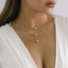 Stacked French cold wind round bead collarbone chain, simple necklace women's niche design item
