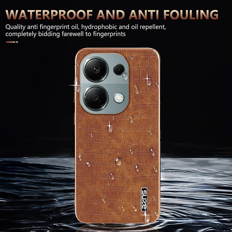 For Xiaomi Redmi Note 13 Pro 4G/Poco M6 Pro 4G Case Shockproof PU+TPU Electroplated Phone Cover
