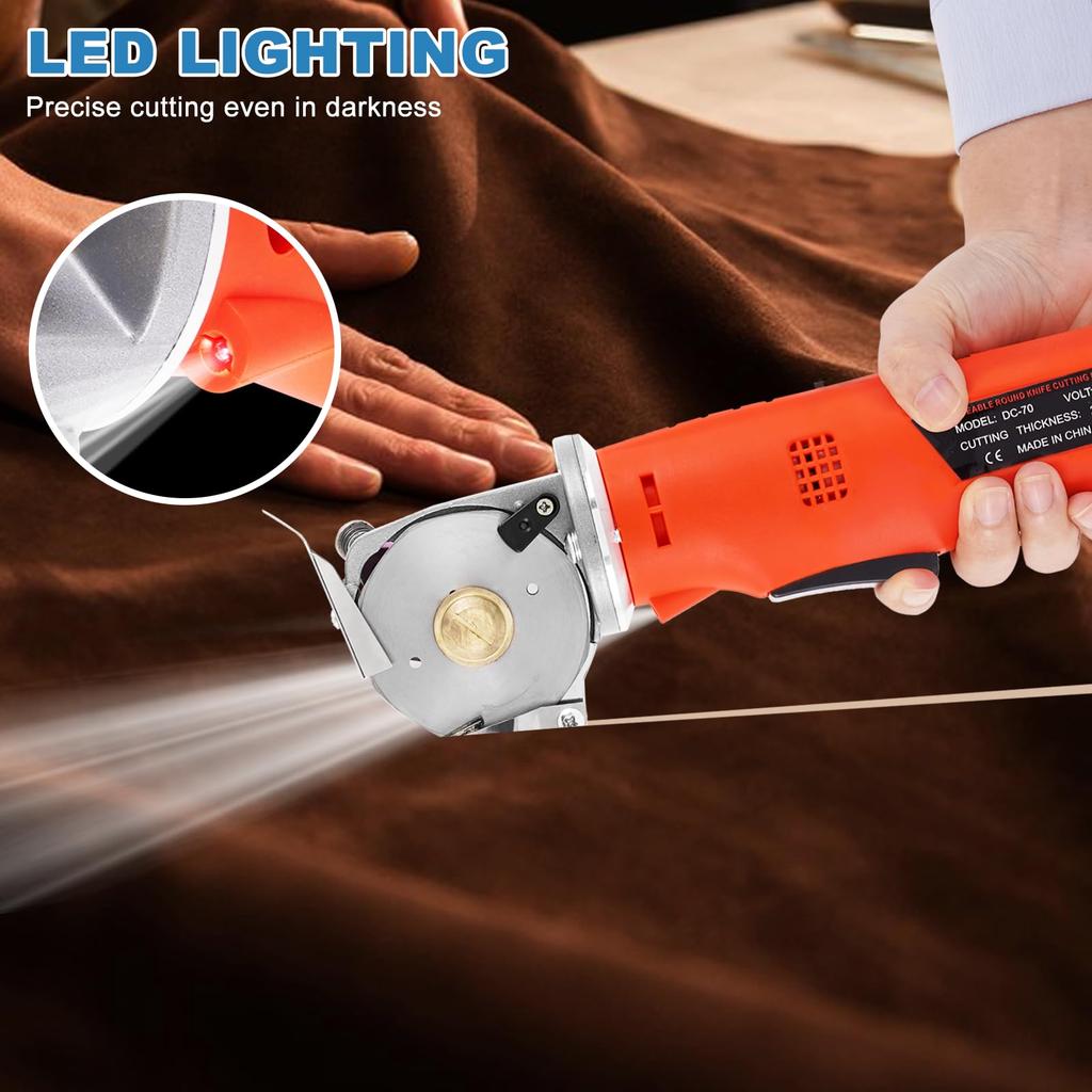 MXBAOHENG Rechargeable Electric Fabric Electric Fabric Scissors for Cutting and Maximum Cutting Thickness Requires 2 Cordless Cutting Electric Cutter,