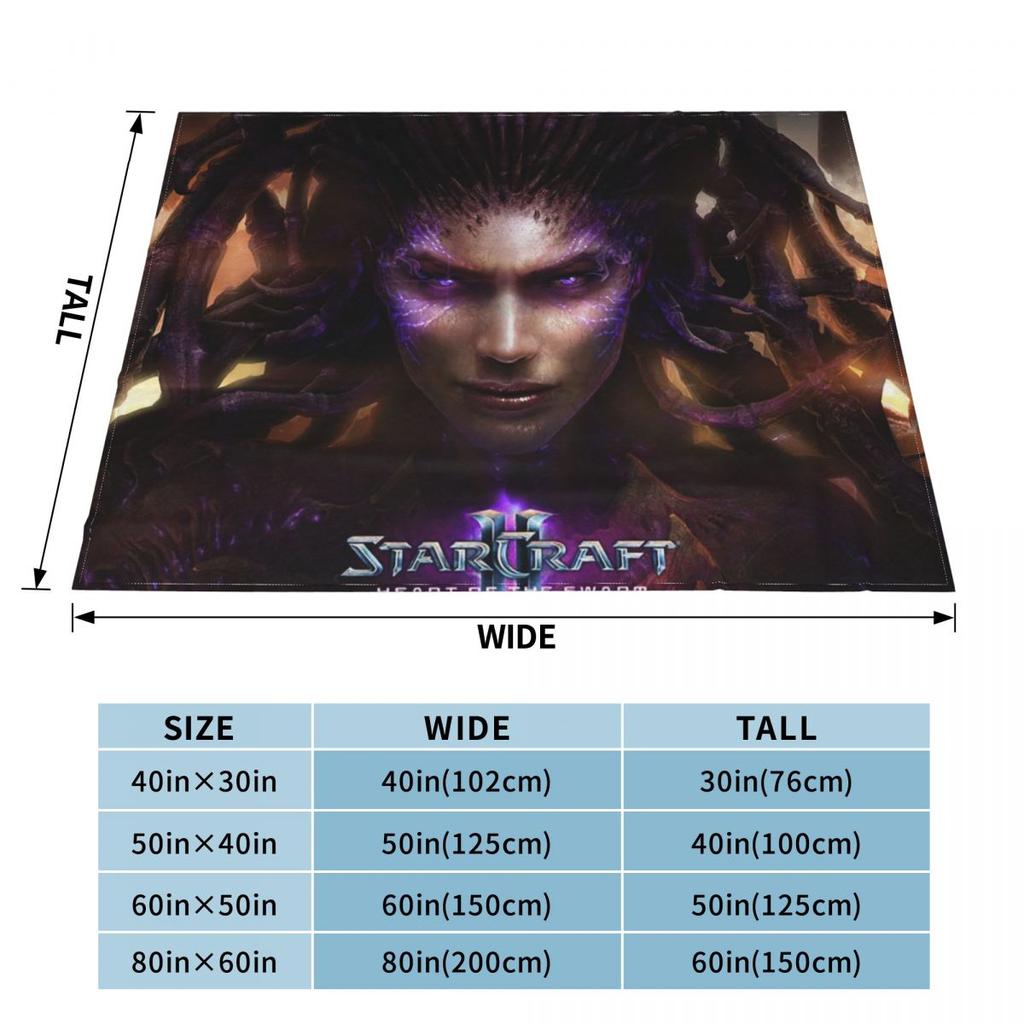 Game StarCraft Gamer Blanket Soft Warm Flannel Throw Blanket Plush for Bed Living room Picnic Travel Home Couch