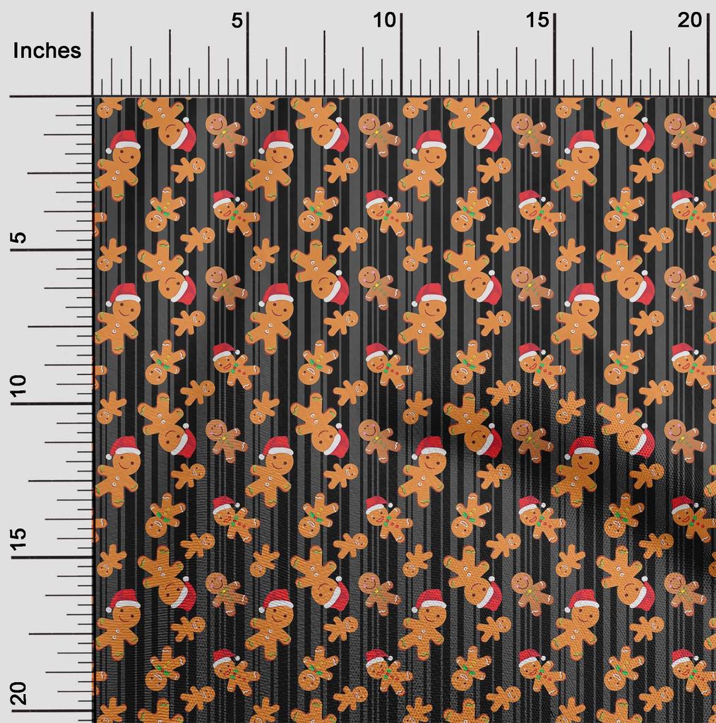 oneOone Cotton Flex Braun Stoff Weihnachtskleid Material Stoff Druckstoff Meterware 40 Zoll