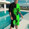 Summer Sportswear T-Shirt Men's Sportswear Suit Casual O-Neck Men's Shorts Two-Piece Clothes Harajuku