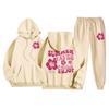 Autunno 2024 Set Felpe con Cappuccio da Donna Manica Lunga Felpe con Cappuccio+Pantaloni Sportivi Casual a Vita Alta con Coulisse Set 2 Pezzi Y2K