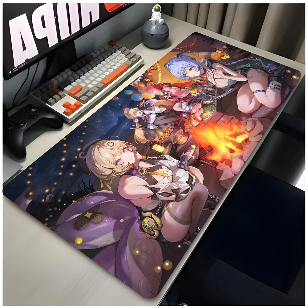 Game Character Zenless Zone Zero Lucia Mouse Pad Large Gaming Mousepad With Thick Stitched Edge Nonslip Desk Mat