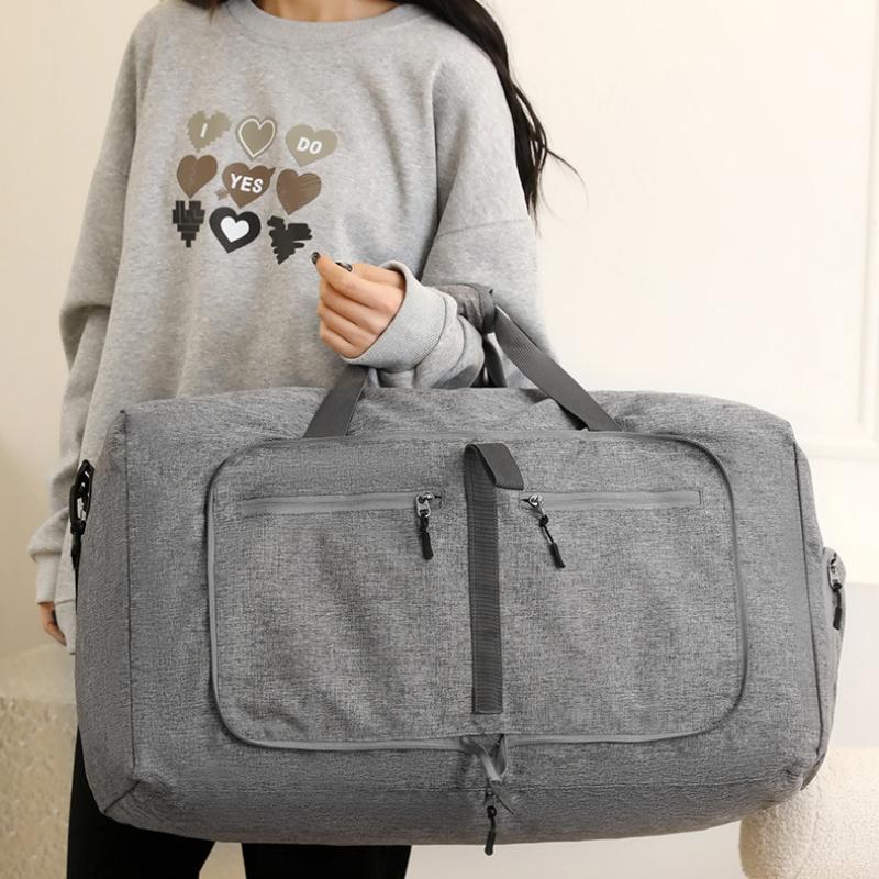 Foldable Travel Handbag, Large Capacity Fitness Sports Bag, Independent Shoe Compartment Multifunctional Storage Bag