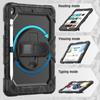 For iPad 10.2 (2021)/(2019)/(2020) Case Camo Printing PC + Silicone Tablet Cover with PET Film/Shoulder Strap