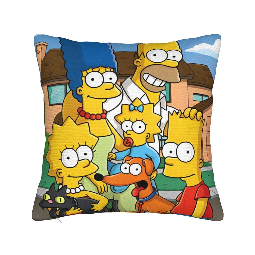 ציפיות לכריות נוי הפנים של S-Simpsons אביזרים לבית כיסוי ציפית לכרית זריקה עם רוכסן גדלים מרובים