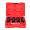 5 Piece Damaged Nut Removal Set, 1Celsius2 Inch Spiral Socket and Straight Bar for Removing Stuck Nuts with Plastic Box