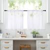1Pc Cafe DIY Window Drapes Net Voile Weave Tier Tulle Kitchen Polyester Short Sheer Curtains