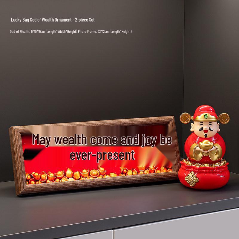 2026 Solar-Powered God of Wealth Shaking Head Ornament – Car, Office, Home Gift for Attracting Wealth