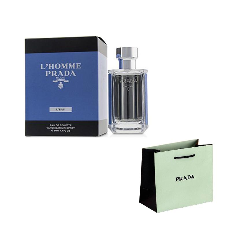PRADA L homme Prada Azure Blue Gentleman Men s Perfumes Woody Scent Family Eau De Toilette 50ml|Official Shopping Bag