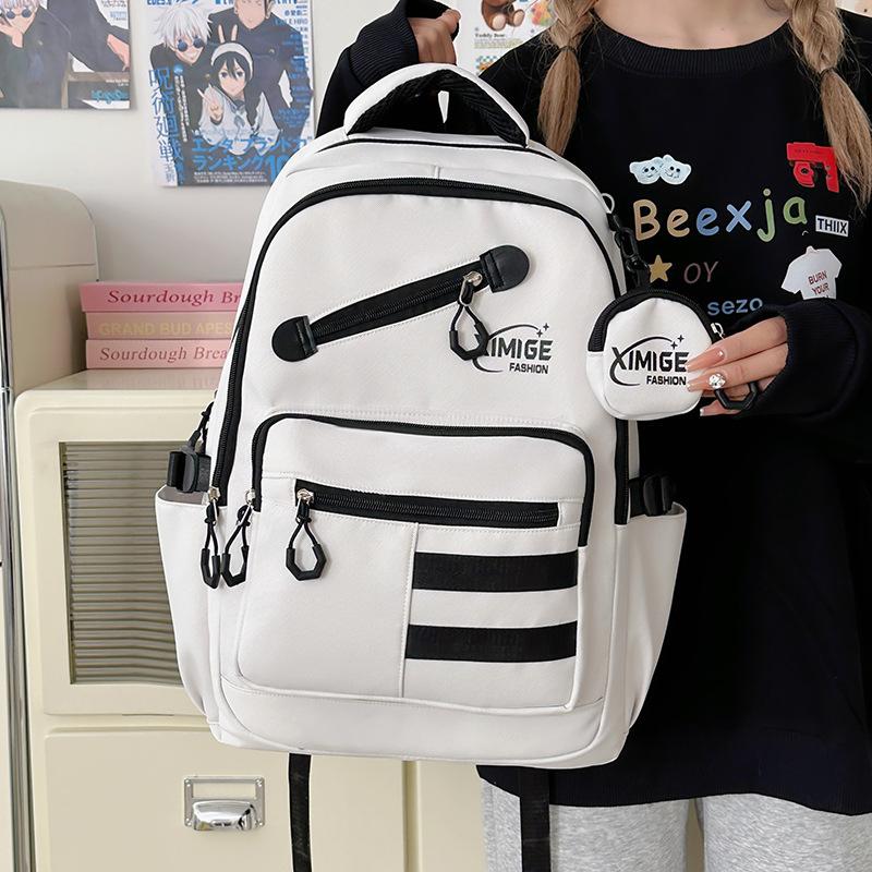 Backpack Women's Large Capacity School Bag College Travel Multi-compartment School Bag