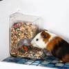 Transparent Plastic Anti-spill Hamster Automatic Feeder Food Bowl Container Suitable for Guinea Pig Small Pet Feeding Accessory