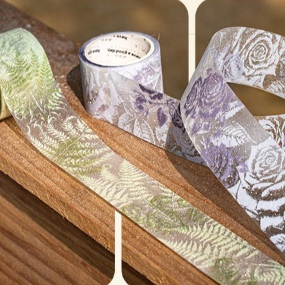 Decorative Adhesive Flowers Bloom Series Tape Collage Scrapbooking Tape  for Paper Craft