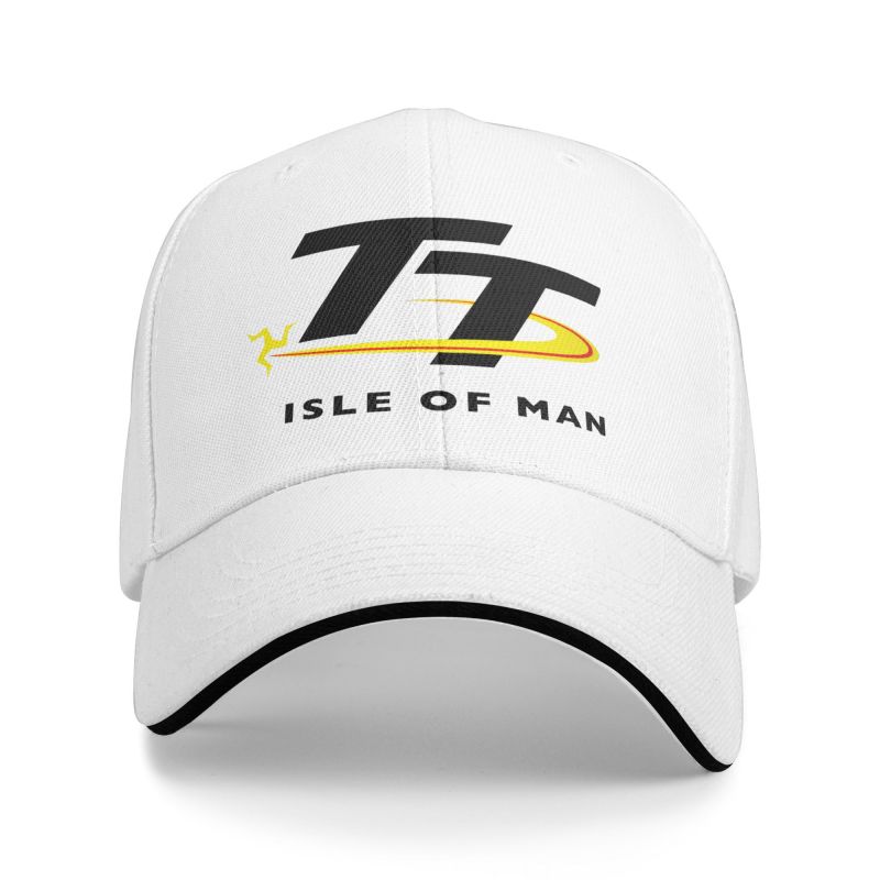 Isle of Man TT Races Motorcycle Print Baseball Cap Vintage Sandwich Bucket Caps Unisex Adjustable Snapback Cap Dad Hat Golf Hats