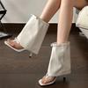 High Heels Sandals Women Ankle Cool Boots Sandals Clip Toe Shoes Trend 2025 Summer New Woman Pumps Dress Slides Mujer Sandalias