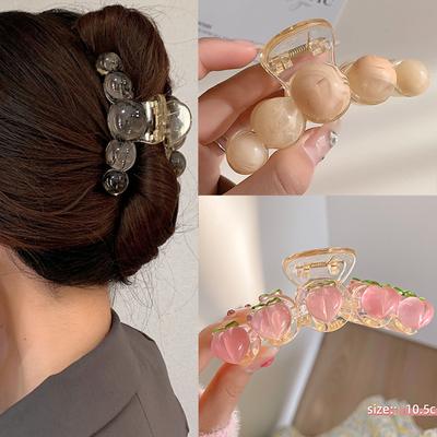 Große Perlen Acryl Haarspangen Korea Elegant Planet Süße Haarnadeln Make-up Haarstyling Haarspangen für Frauen Haarschmuck