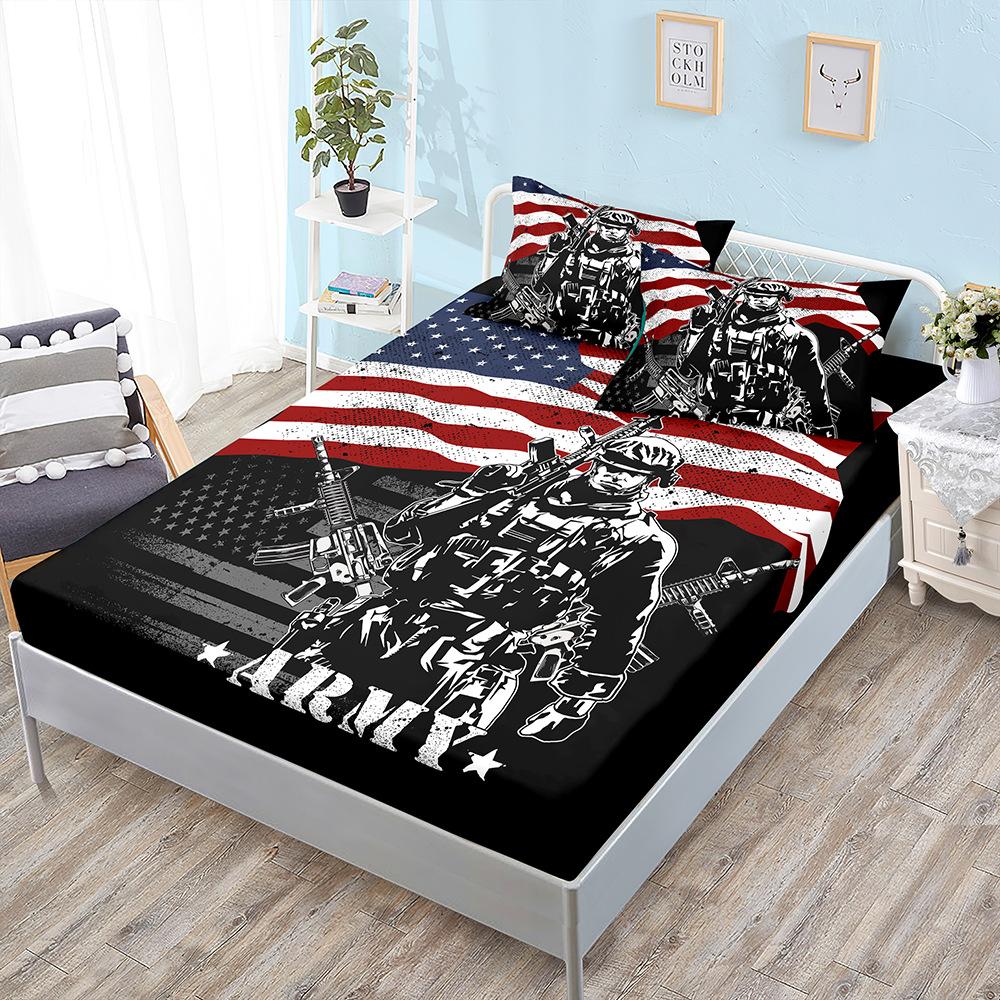 

Stars And Stripes Aircraft Mattress Three-Piece Set Mattress Mattress Protective Cover Sheets All Inclusive Sheet 100*190*40cm*1 Pillowcase 51*75cm*1