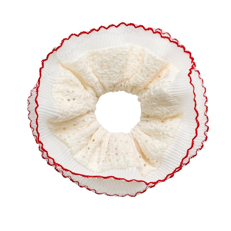 French Sweet Lace Intestine Loop Headband Women's Large Elastic Hair Rope Ringfor Girls Fashion Hair Accessories Headwear