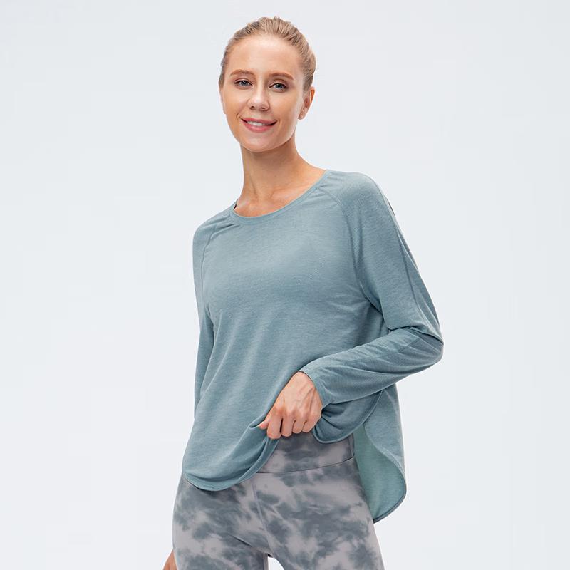 Yudong Women s Loose Quick-Dry Long-Sleeve Fitness T-Shirt M