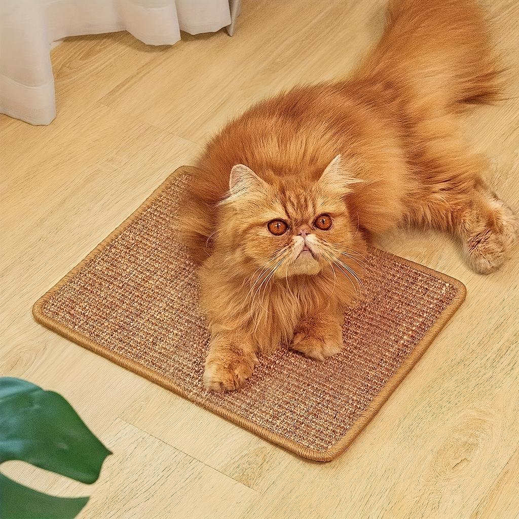 1pc  Cat Scratching Mat, Natural Sisal Cat Scratching Pad, Wear resistant Cat Grinding Claws Floor Mat