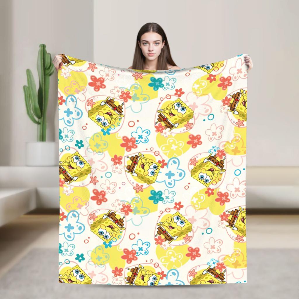 Patrick Star Blankets SpongeBob SquarePants Fuzzy Funny Warm Throw Blanket for Home Restaurant Spring/Autumn