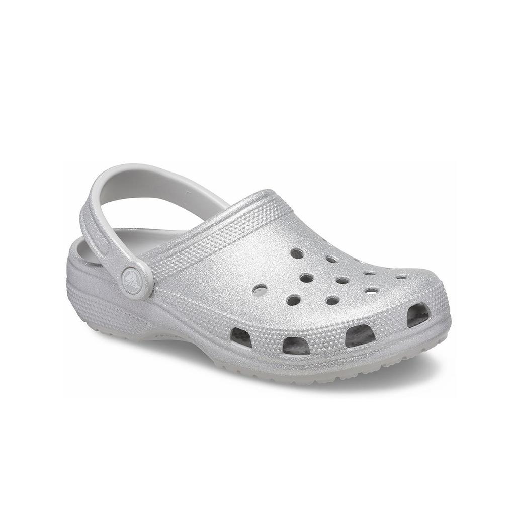 Crocs Chinelo Glitter Clássico Glitter Prata Unissex 205942-0IC