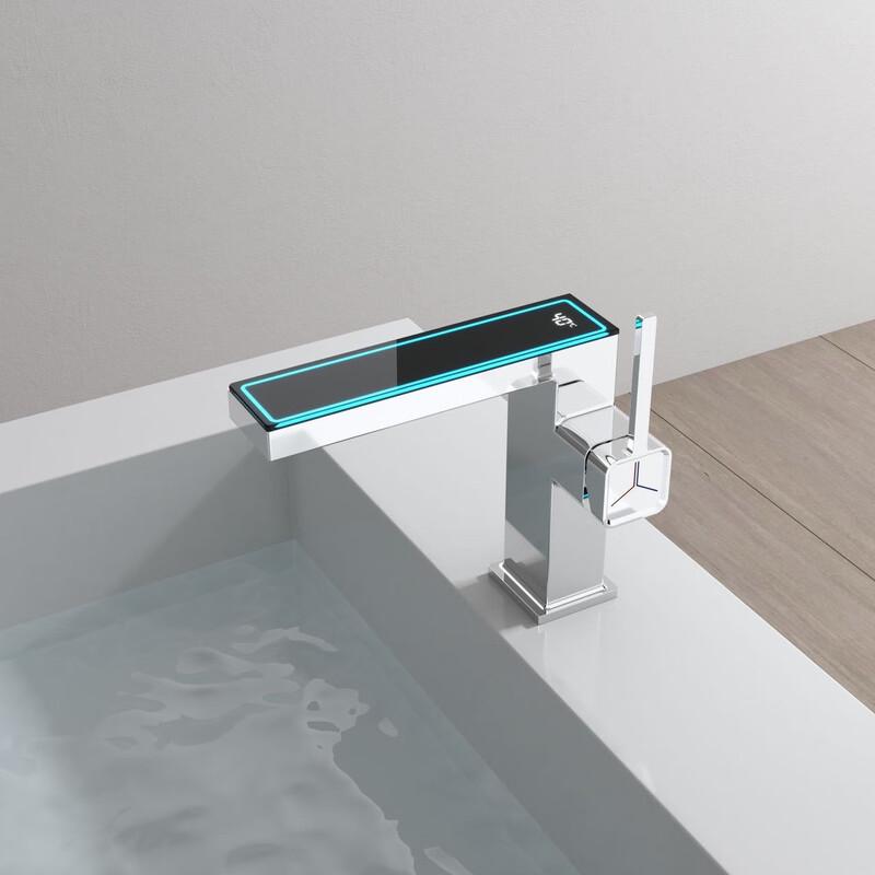 TLXT Waterfall Digital Display Basin Faucet
