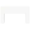 Headboard Cabinet White 135 x 18.5 x 80 cm Particleboard