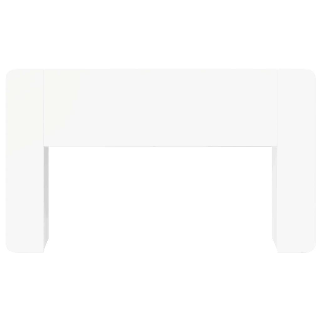 Headboard Cabinet White 135 x 18.5 x 80 cm Particleboard