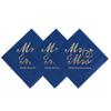 100pcs Bronzing Printed Cocktail Napkins Soft Disposable Napkins Mr Mrs Wedding Napkins  Home Party