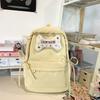 Cute girl versatile casual backpack this year popular solid color simple junior high school student schoolbag girls backpack