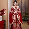 2025 Plus Size Xiuhe Dress with Phoenix Crown & Xiapei - Chinese Wedding Toasting Gown