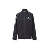 adidas Logo Print Stand Collar Jacket Set Men Jacket Black HS9978