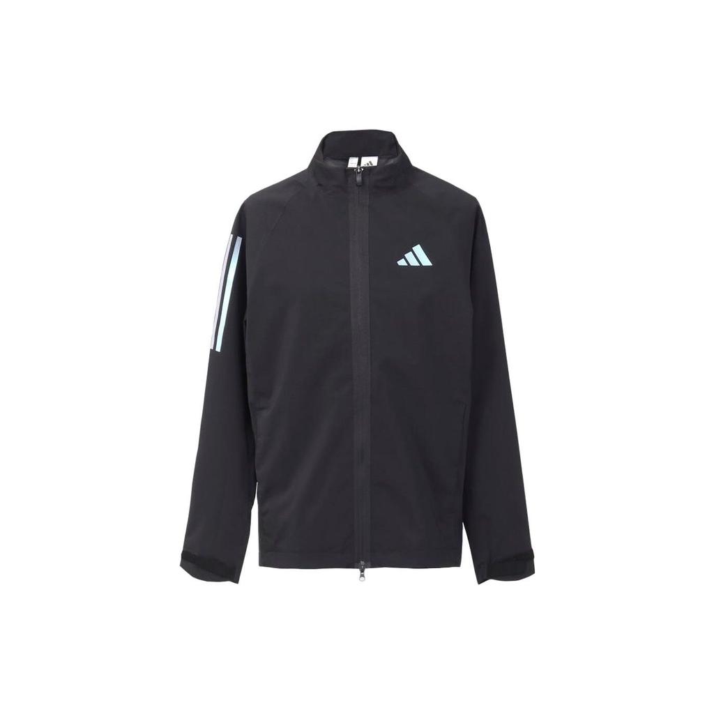 adidas Logo Print Stand Collar Jacket Set Men Jacket Black HS9978