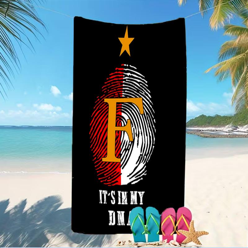 Beach Towel with Feyenoord Rotterdam logo Pattern - soft,absorbent,machine washable Lightweight&Modern,swimming,Travel Essentials