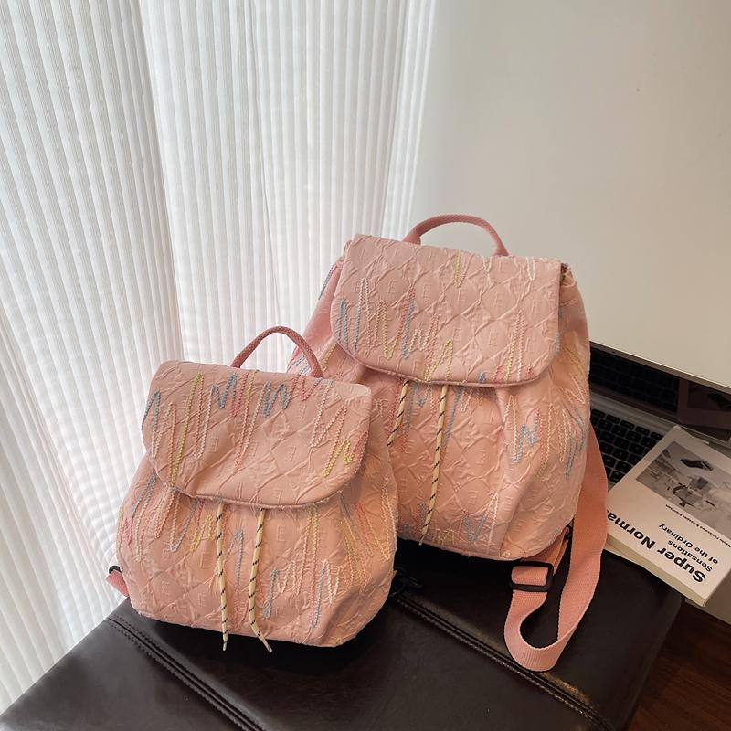 Women's Lightweight Sports Backpack Colorful Embroidered Backpack