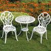 Luxury Cast Aluminum Outdoor Dining Table and Chairs Set for Garden or Balcony