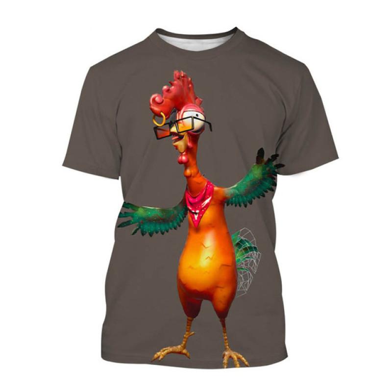Košile Chicken Print | 3D košile ve stylu Harajuku | Oblečení Košile Kuře - letní móda