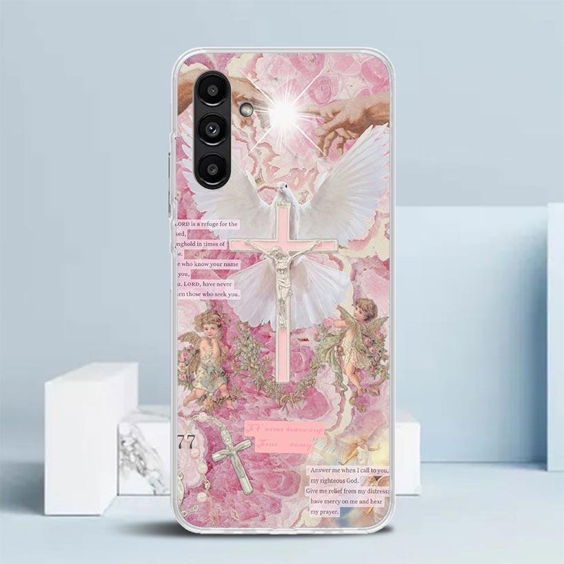 

Библейский Ангел Чехол для Samsung Galaxy A17 A37 A57 A16 A26 A36 A56 A15 A14 A55 Чехол для телефона A13 A53 A25 A35 A24 A34 A23 A33 Galaxy A Samsung A06