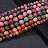 Black Line Rhodochrosite Picasso Red Turquoise Beads for DIY Bracelets, Bangles, Necklaces - Round Loose Accessories