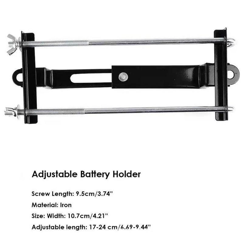 Car Battery Holder Battery Tie Down Hold Down Kit Battery Mounting Bracket Anti-Rust Car Battery Holder Bracket For Car