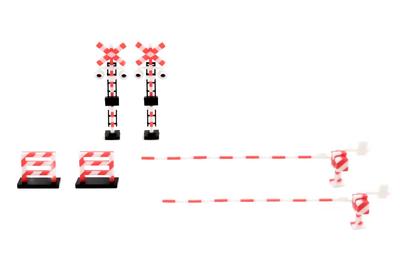 PM Office A PLUM Pop Otherworld Series Railroad Crossing Red X White Molding Plastic Kit PP202 1/80 Two-Color