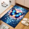 1PC Blue Butterfly Floral Stars Carpet for Living Room Bedroom Sofa Home Decor Rus Non-slip Floor Mat Luxury Gift Multiple Sizes