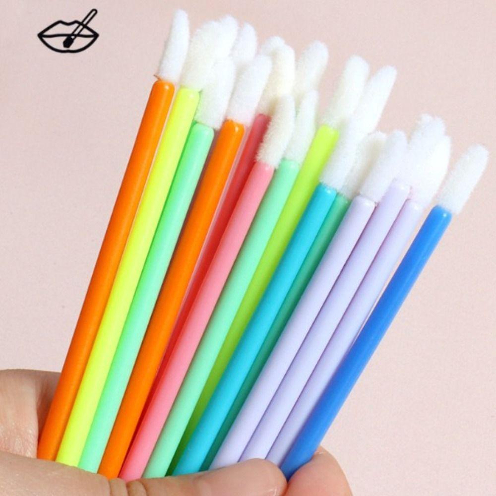 50pcs Beauty Tool Disposable Lip Brushes Multi-purpose Lipstick Brush Soft Lip Gloss Wand