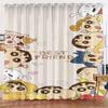 Crayon Shin-chan 3D Digital Print Curtains Cartoon Window Blackout Curtain Bedroom Fashion Style Home Decor Cute Anime Findings